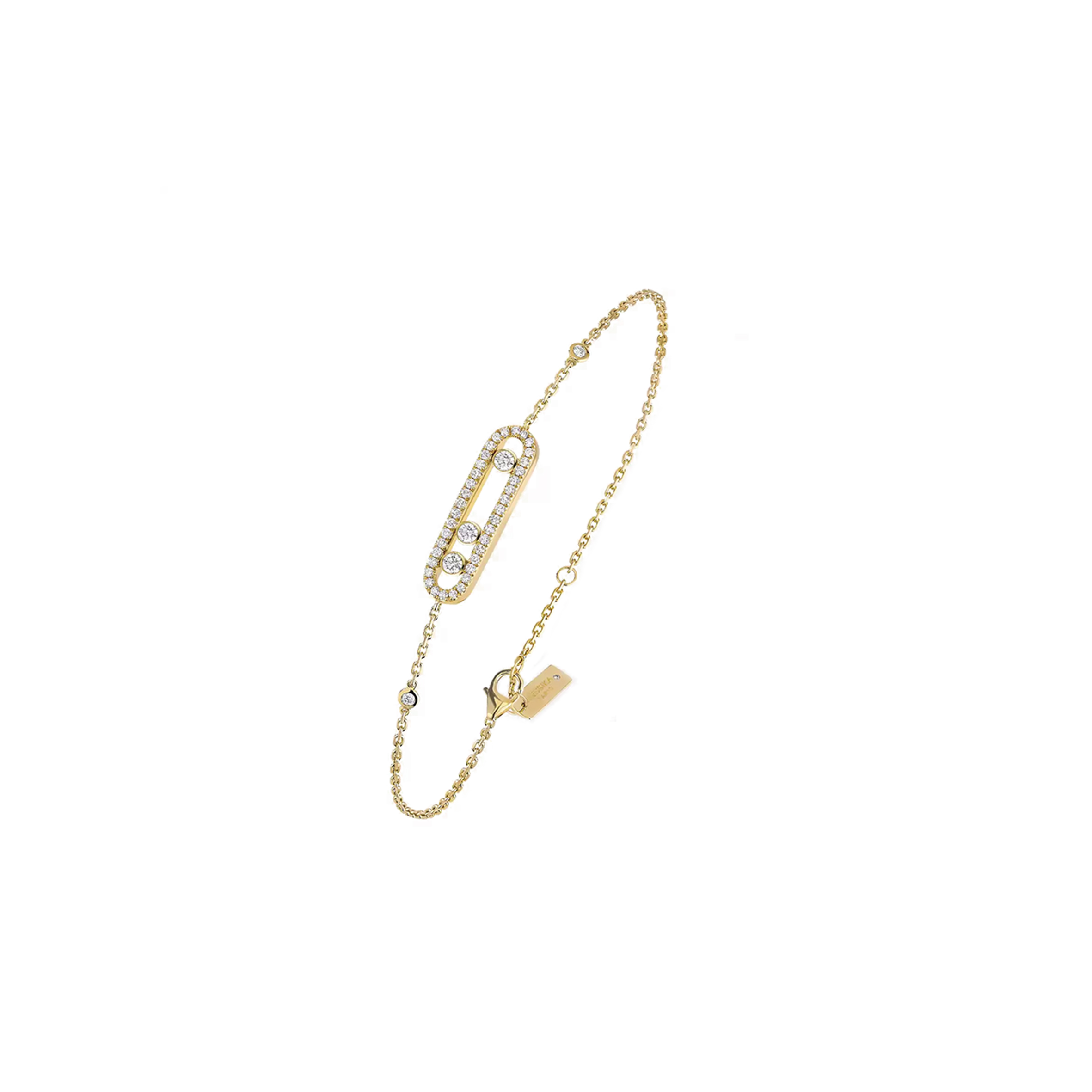 Mes1kaa paris baby move pavÉ yellow gold d1am0nd bracelet 04325